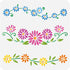 FINGERINSPIRE Daisy Chain Stencils 11.8x11.8inch Reusable Daisy Drawing Stencil DIY Craft Blooming Daisy Flower Painting Template Plant Stencil fo...