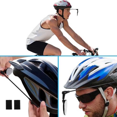 Accmor 2 Pack Bike Helmet Mirror, 360 Degree Adjustable Lightweight Bicycle Cycling Rear View Helmet Mirror for Cycling, Cycling Accessories...