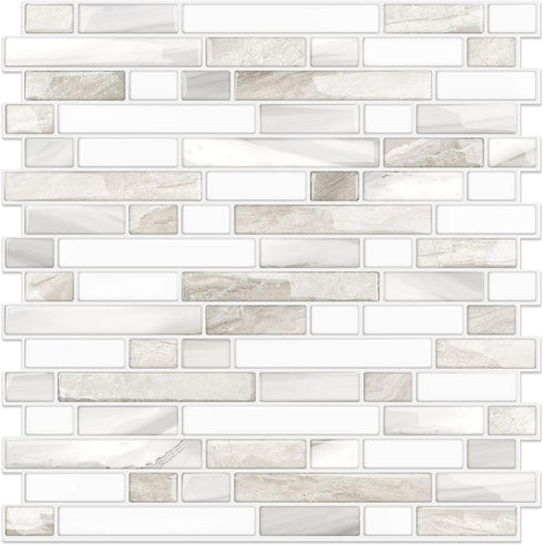 STICKGOO Thicker Design Peel and Stick Tile Backsplash, 12”×12”Stick on Backsplash for Kitchen, Self Adhesive Tile for Kitchen Backsplash and Bath...