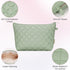 Makeup Bag for Purse Zipper Cosmetic Bag for Women Pouch Travel Eco Vegan Leather Make Up Organizer for Toiletry Bag Water Resistant Gift Idea, Gr...