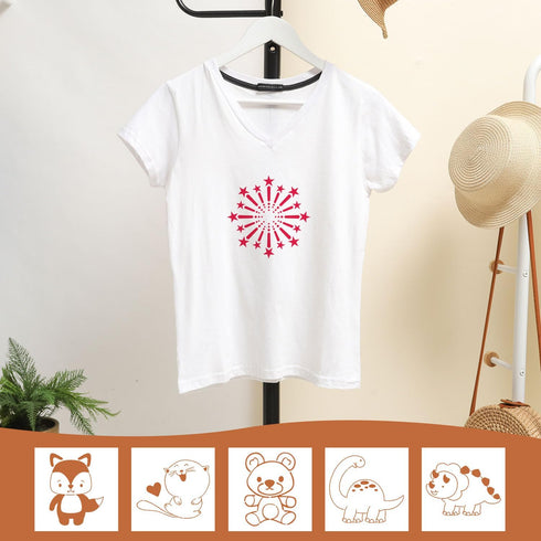 22pcs Baby Shower Stencils, 5.12 Inch Cute Baby Shower Fabric Stencils with Different Patterns Baby Stencils for Fabric Reusable Painting Stencils...