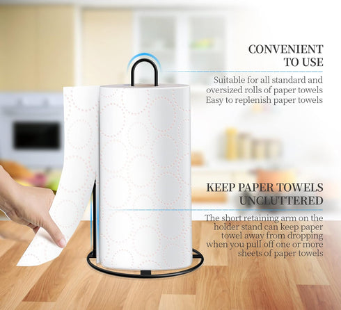 2 Pack Paper Towel Holder-Paper Towel Holder Countertop,Standing Paper Towel Holders...