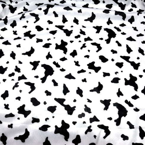 59" Wide Cow Print Velboa Short Fur Pile Upholstery Drapery Clothing Polyester Fabric by The Yard (Cow one Yard)...