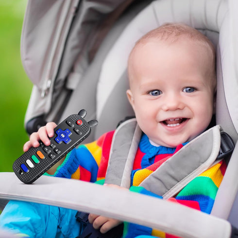FFTROC TV Remote Control Shape Baby Teething Toys and Phone Shape Teether Toys for Babies 6-12 Months, Sensory Teether Chew Toys for Boys Girls Ba...