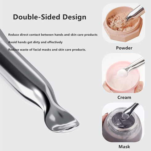 4pcs Silicone Face Mask Brushes, Dual Sided Face Mask Applicator for Facials, Estheticians Skincare Tools, for Mud,Clay, Charcoal Mixed Mask|Gel|C...