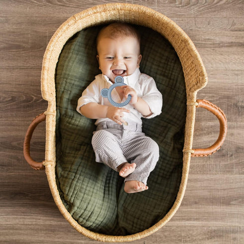 Baby Teething Toys for Babies 0-6 Months Set of 3, Baby Toys 6 to 12 Months, BPA Free Soft and Textured Bear Ring Silicone Teether Relief Soothing...