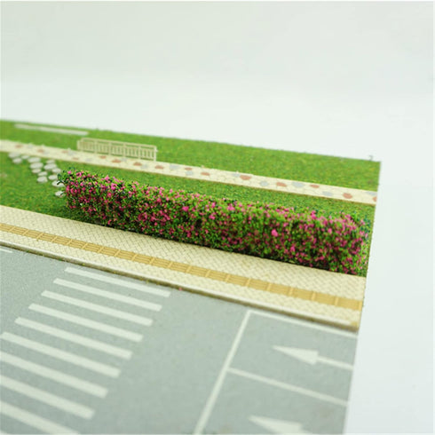 12 Pcs Miniature Shrub Strips Static Shrub Vegetation Groups Bush Model Static Scenery Model Aritificial Plants for DIY Architecture Building Mode...