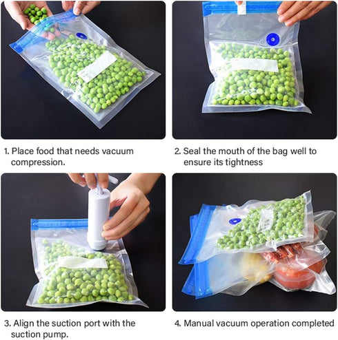 10pcs Handy Portable Sealing Food Vacuum Sealer Bags Machine Kitchen Always fresh seal vac Heat Sealing Machine(NO Hand Pump)...