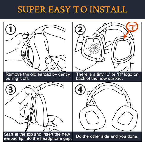 SOULWIT Earpads Replacement for Corsair Void/Void Pro/Void Elite/Surround Wired & Wireless RGB USB Gaming Headsets, Ear Pads Cushions with Noise I...