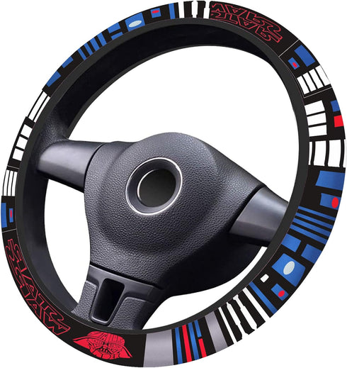 Akkya Car Steering Wheel Cover for Women Girl Men, Universal Fit 15 Inch, Black Interior Auto Accessories Decorations Aesthetic Wheel Covers for J...