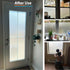 Bloss Privacy Window Film Decorative Window Film Frosted Window Decals Clear Glass Film Non-Adhesive for Home Office Glass,17.7 x 78.7inch...