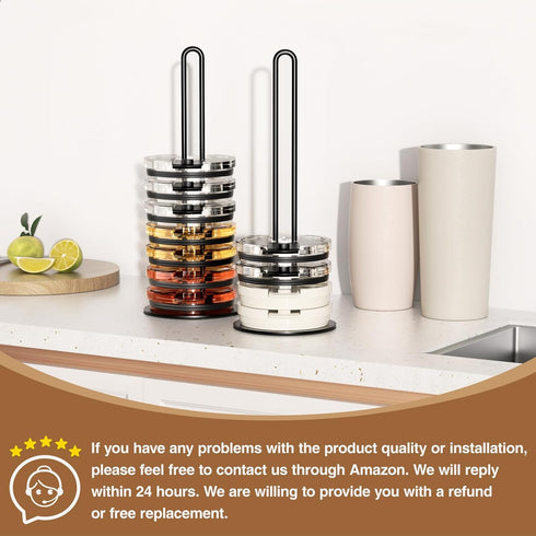 Tumbler Lid Organizer 2 Pack(0.79" Width): Holding Up to 11 lids - Metal Holder with 10 Inches of Vertical Space for Kitchen Cabinet Countertop St...