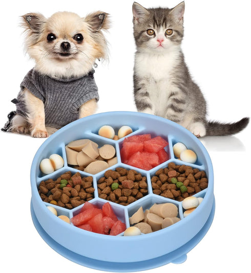 Silicone Slow Feeder Dog Bowls for Small Dogs/Medium Sized Dog - Slow Feeder Cat Bowl Wet Food/Dry Food - Cat Slow Feeder Bowl - Slow Cat Feeder B...