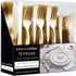 75 Pieces Heavy Duty (Gold) Plastic Silverware Set, Disposable Cutlery Set, Great for Parties, Weddings, and Catering, Flatware Utensils Included:...