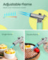 Butane Torch, RONXS Double Flame Kitchen Blow Torch Adjustable Refillable Cooking Torch Lighter with Continuous Flame for Creme Brulee, Baking, BB...