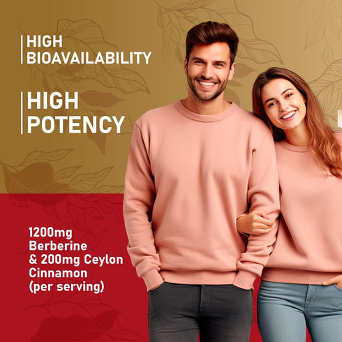 Premium Berberine HCl Gummies (1200mg) with Ceylon Cinnamon, Turmeric, Milk Thistle, and Artichoke - Sugar Free Gluten Free High Potency Supplemen...