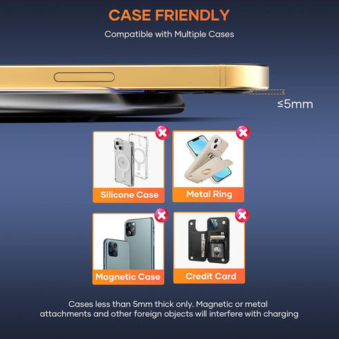 Wireless Charger Compatible with iPhone 15 14 13 12 11 Pro Max/Mini/Plus/XR/X/8, 15W Max Fast Wireless Charging Pad Mat for Samsung Galaxy S23/S22...