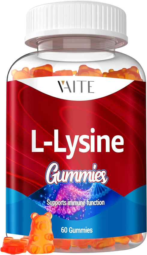 L-Lysine 1000mg Gummies - Supports Skin, Lip,Vegan, Gluten Free, Vitamins for Kids & Adults Tissue Health & Immune System, Chewables, Amino Acid V...