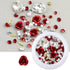 3D Rose Flower Nail Art Charms Acrylic Flower Gems Acrylic Nail with Pearls Red Rose Metal Flower Parts for DIY Manicure Supplies Nail Decor...