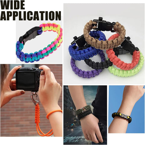 PH PandaHall Jig Bracelet Maker Kit Wristband Maker with 8 Parachute Cords and 8 Quick Release Buckles Adjustable Length Braiding Weaving DIY Craf...