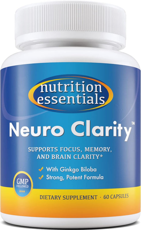 Nutrition Essentials Nootropic Brain Support Supplement - Caffeine-Free Capsules That Support The Brain - Brain Support Pills with St. John's Wort...