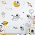 ROFARSO Wall Stickers Astronaut Planet Outer Space Stars DIY Vinyl Removable Large Wall Decals Art Decorations Decor for Kids Boys Bedroom Living ...