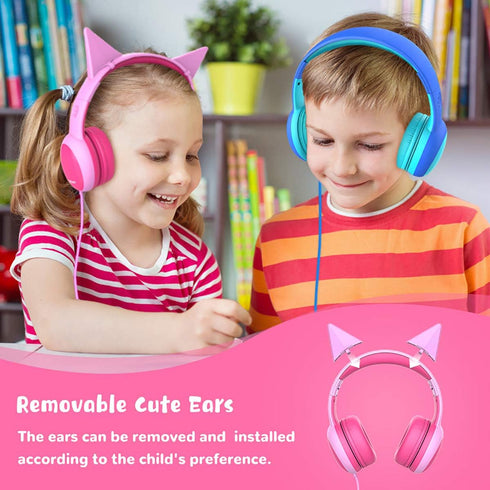 gorsun Kids Headphones with Limited Volume, Children's Headphone Over Ear, Toddler Headphones for Boys and Girls, Wired Headset Earphones for Chil...