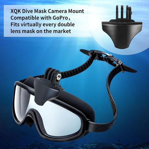 Dive Mask Camera Mount Compatible with GoPro?Universal Mask Attachment Compatible with GoPro?fits virtually Every Double Lens mask on The Market...