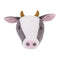 NoJo Plush Fleece Grey & White Cow Head Wall Decor, Charcoal, White, Peach...