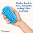 Rubber Dog Bath Brush - Silicone Pet Wash & Massage Brush - Perfect for Bathing, Massaging, & Deshedding - Use Wet or Dry, De-shed or Use it to La...