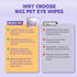 HICC PET Eyes Wipes for Dogs & Cats - Gently Remove Tear Stain, Eye Debris, Discharge, Mucus Secretions - Coconut Oil Pet Cleaning Grooming Deodor...