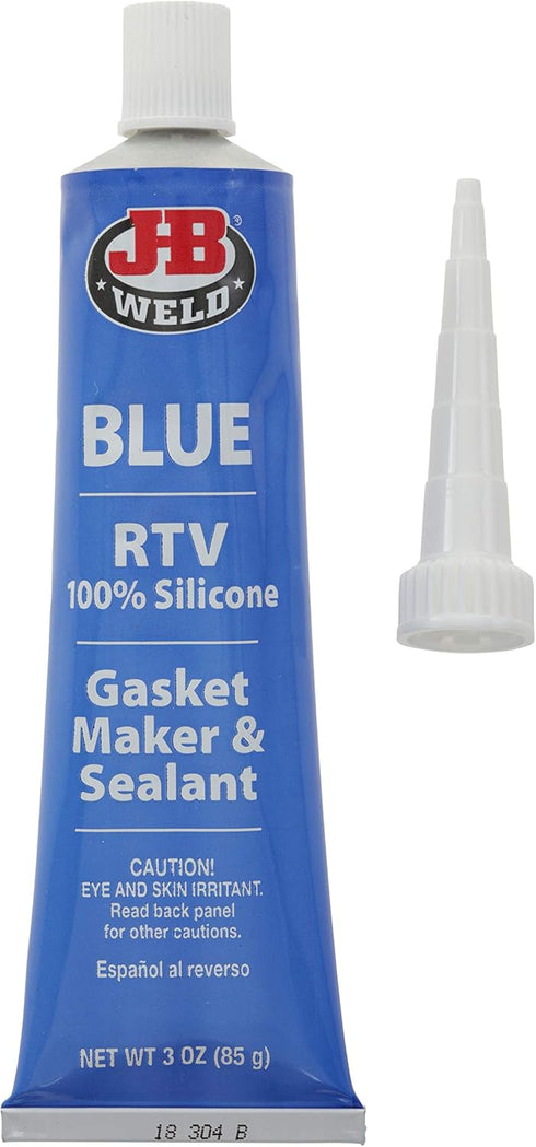 J-B Weld 31316 RTV Silicone Gasket Maker and Sealant - 3 oz. - Blue...