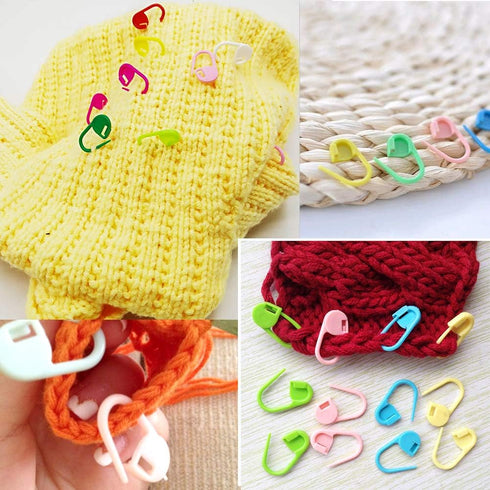 500 Pieces Colorful Knitting Markers Crochet Clips, Knitting Crochet Stitch Markers, Stitch Counter Needle Clips for Knitting DIY Craft Plastic Sa...