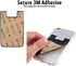 Cell Phone Card Holder for Back of Phone Case. Silicone Stick On Pocket Wallet for iPhone, Android & Other Flat Surfaces (Black 5 Pack)...