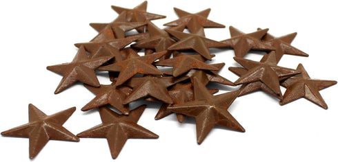 CVHOMEDECO. Primitives Rustic Country Décor. Rusty Mini Metal Barn Star Home Decorative Accents, 1-Inch, Set of 24...