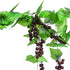 Meiliy 8FT 5pcs Artificial Greenery Chain Grapes Fake Vines Leaves Foliage Simulation Fruits for Home Room Garden Wedding Garland Outside Decorati...