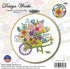 Design Works Crafts Flower Cart Counted Cross Stitch Kit with Hoop, by The Yard...