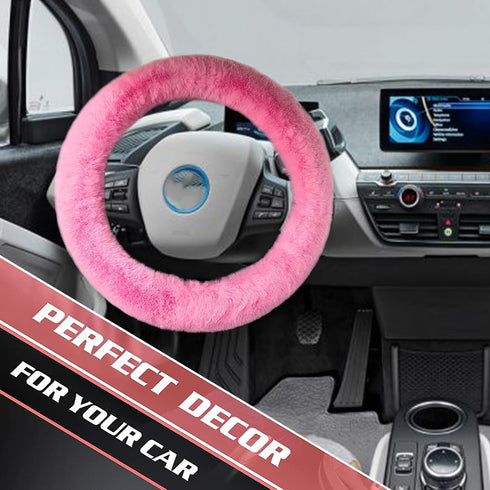 Fluffy Car Steering Wheel Cover,Steering Wheel Cover for Women Soft Plush Steering Wheel Cover Fashion Car Interior Decor Accessories Suitable for...