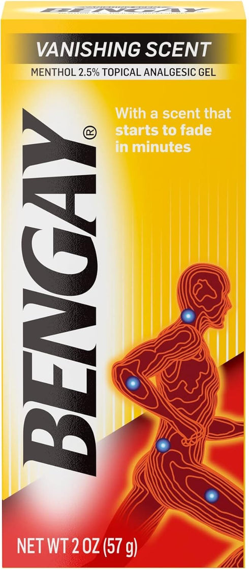 Bengay Pain Relief Gel, Non-Greasy Minor Arthritis, Back, Muscle and Joint Pain Relief, 2 oz (Pack of 3)...