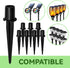 10 Pack Metal Replacement Stakes for Solar Lights Outdoor, 0.78" x 5.35" Solar Pathway Lights Spike Replacer, Outdoor Ground Stakes for Garden Lig...
