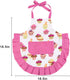 Claswcalor 100% Cotton Kids Girls Aprons for Cooking Cute Toddler Cupcake Baking Apron Adjustable Kitchen Pink Apron for Children Daughters Little...