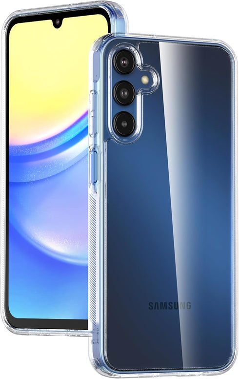 for Galaxy A15 5G Case,Premium PC+TPU Shockproof Protective Phone Case Cover with Tempered Glass Screen Protector for A15 2023 4G (Clear, A15)......