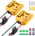 2 Packs Power Wheel Adapter for Dewalt 20V Battery, Power Wheels Battery Converter Kit with Switch & Fuse & Wire Terminals & 12 AWG Wire for DIY R...