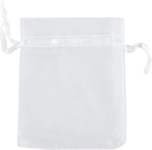 Ankirol 50pcs Sheer Organza Favor Bags 12 X 16 INCH X Large Organza Drawstring Bags (white)...