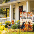 Welcome Fall Garden Flags for Outside 12x18 Double Sided Burlap, Seasonal Autumn Dogs Leaves Pumpkin September Thanksgiving Garden Flag Fall Outdo...