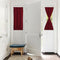 PONY DANCE Christmas Burgundy Red Door Curtain - Xmas Home Decoration Rod Pocket Blackout French Panel Light Block with Bonus Tieback for Front Do...