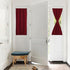 PONY DANCE Christmas Burgundy Red Door Curtain - Xmas Home Decoration Rod Pocket Blackout French Panel Light Block with Bonus Tieback for Front Do...
