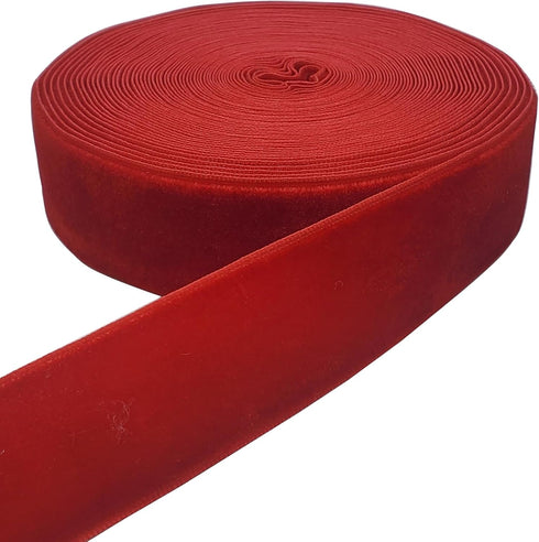 10 Yards Velvet Ribbon Spool (Red, 1")...