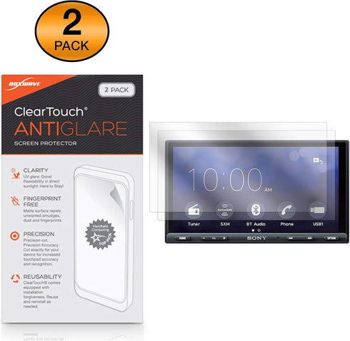 BoxWave Screen Protector Compatible with Sony XAV-AX5000 - ClearTouch Anti-Glare (2-Pack), Anti-Fingerprint Matte Film Skin for Sony XAV-AX5000, S...