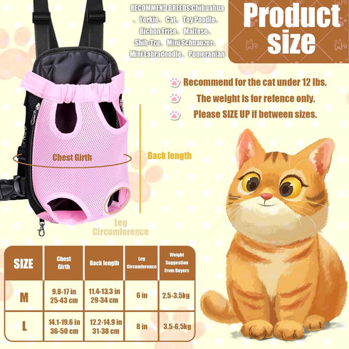 Pet Dog Carrier Backpack Adjustable Dog Front Carrier, Dog Hiking Backpack, Front Facing Dog Carrier, Dog Hiking Backpack, Puppy Backpack, Cat Fro...